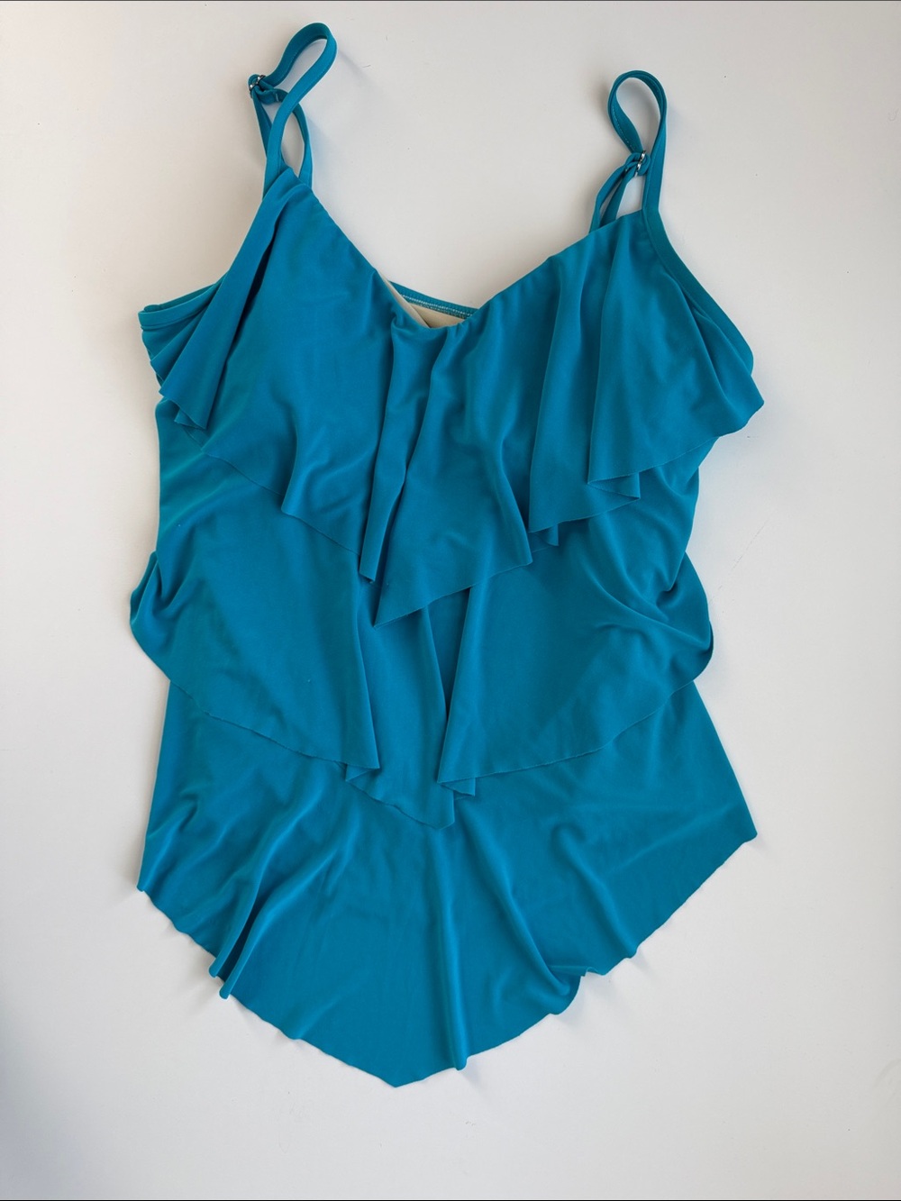 Women’s Teal Ruffle MiracleSuit Swim Top